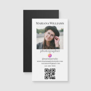 Fotograaf QR Code Moderne Bedrijfsmagneet