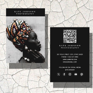 Fotograaf QR-code Sociale media Fotografie Visitekaartje