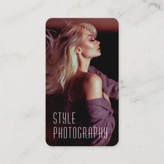 Fotograaf QR-code Trendy foto Visitekaartje (Voorkant)