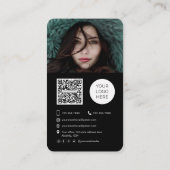 Fotograaf QR-code Trendy foto Visitekaartje (Achterkant)