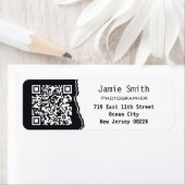 Fotograaf QR Code Wit en zwart Retouradres Etiket (Insitu)