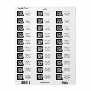 Fotograaf QR Code Wit en zwart Retouradres Etiket