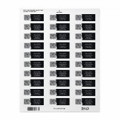 Fotograaf QR Code Wit en zwart Retouradres Etiket (Full Sheet)