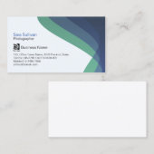 Fotograaf Rechts Blue Hued Streams Professional Visitekaartje (Voorkant / Achterkant)