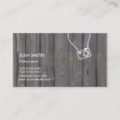 Fotograaf Rustic Wood Achtergrond Fotografie Visitekaartje (Achterkant)