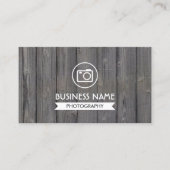 Fotograaf Rustic Wood Achtergrond Fotografie Visitekaartje (Voorkant)