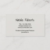 Fotograaf Schattige papier camera minimalist Visitekaartje (Achterkant)