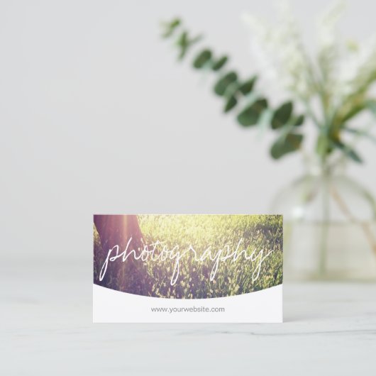 Fotograaf Script Aangepast Hoesje afbeelding Fotog Visitekaartje (Staand voorkant)