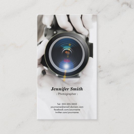Fotograaf - Show je beste foto op de achterkant Visitekaartje (Voorkant)