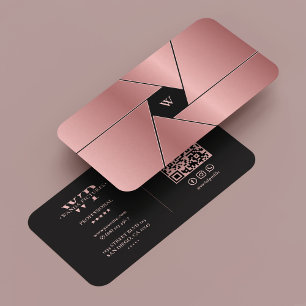 Fotograaf Shutter Lens Elegant Rosegold Zwart Visitekaartje