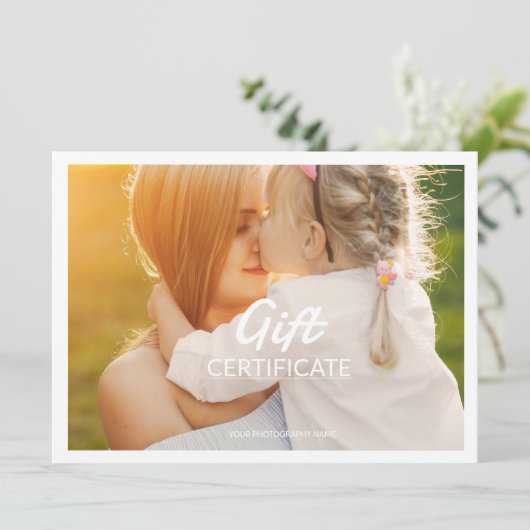 Fotograaf Sjabloon cadeaubon (Staand voorkant)