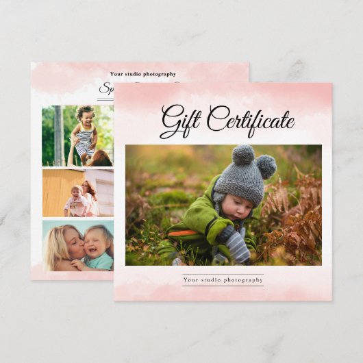 Fotograaf Sjabloon cadeaubon (Voorkant / Achterkant)