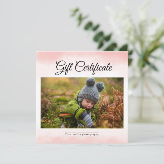 Fotograaf Sjabloon cadeaubon (Staand voorkant)