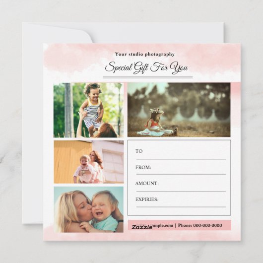 Fotograaf Sjabloon cadeaubon (Achterkant)