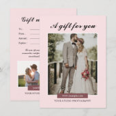 Fotograaf Sjabloon cadeaubon (Voorkant / Achterkant)
