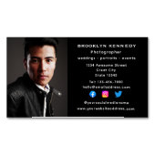 Fotograaf sociale media freelance foto foto foto f magnetisch visitekaartje (Voorkant)