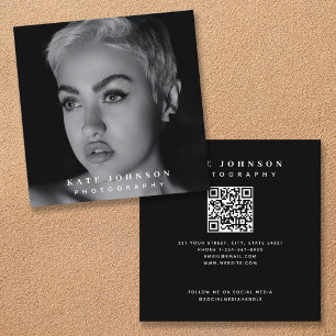 Fotograaf Stijlvolle foto QR Code Sociale media Vierkante Visitekaartje