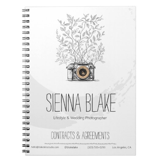 Fotograaf Studio Branding Spiraal Notitieboek (Voorkant)