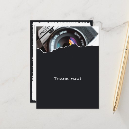 Fotograaf Studio Promotionele Bedankt Postkaart (Voorkant / Achterkant in situ)