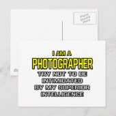 Fotograaf...Superieure intelligentie Briefkaart (Voorkant / Achterkant)