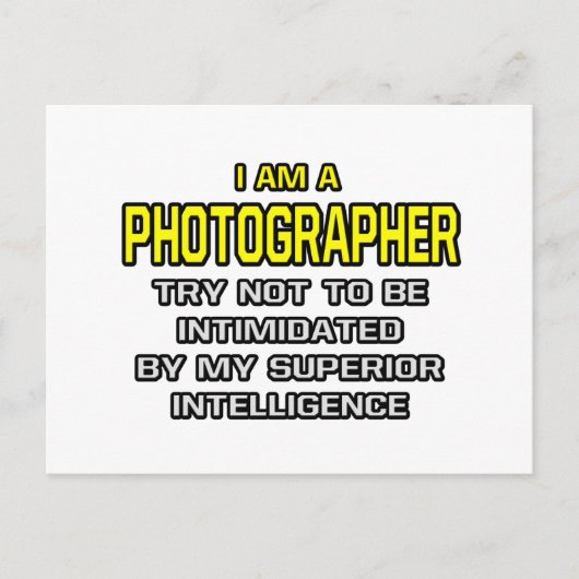 Fotograaf...Superieure intelligentie Briefkaart (Voorkant)