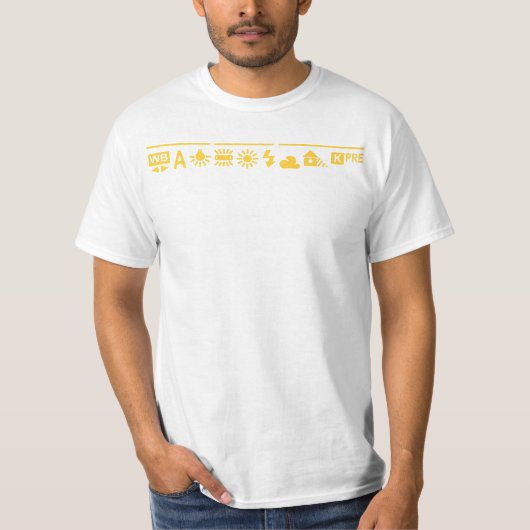 Fotograaf T-shirts wit balans (Voorkant)