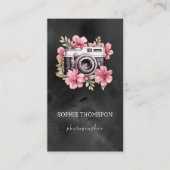 Fotograaf van bloemencamera visitekaartje (Voorkant)