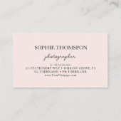 Fotograaf van bloemencamera visitekaartje (Achterkant)