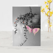 Fotograaf van kleurenplasma-vlinder kaart (Gele Bloem)