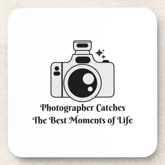 Fotograaf vangt de beste momenten van het leven bier onderzetter (Voorkant)