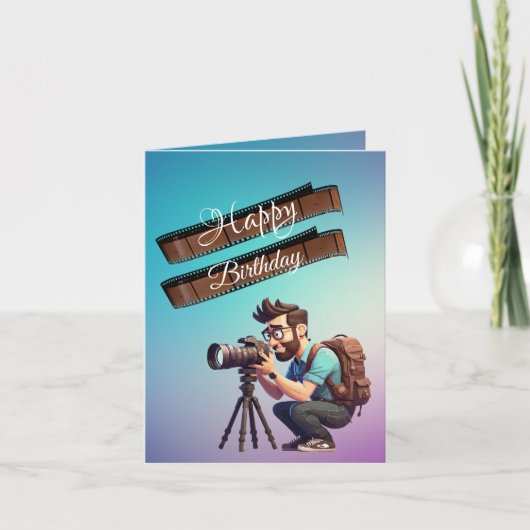 Fotograaf Verjaardag Kaart (Voorkant)