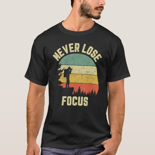 Fotograaf Verliest Nooit Focus Fotografie Camera T-shirt (Voorkant)