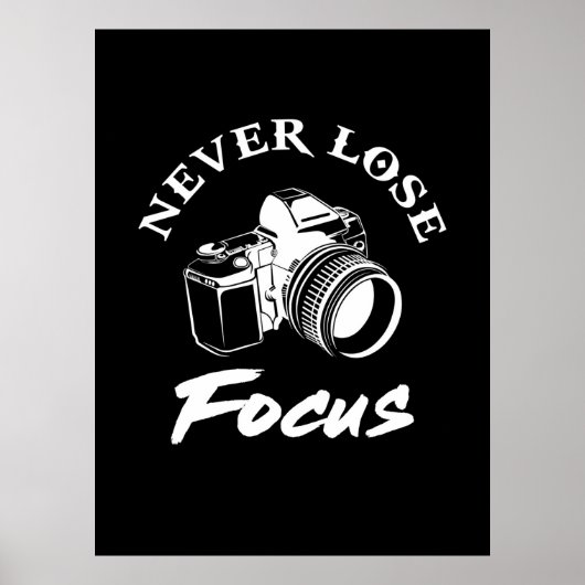 Fotograaf verliest nooit focus poster (Voorkant)