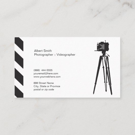 Fotograaf - Videografe ı visitekaartje (Achterkant)