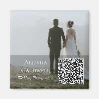 Fotograaf Vierkant QR Magnetische Visitekaart