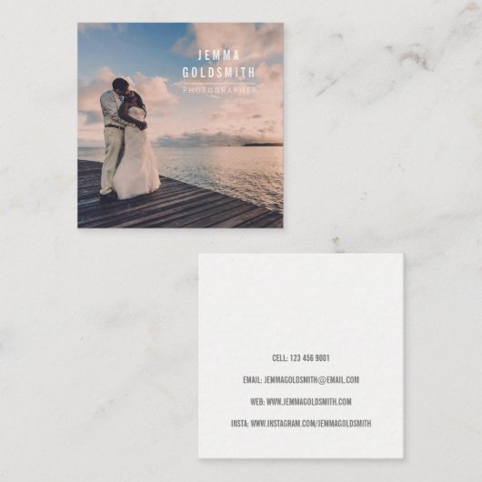 Fotograaf Vierkant Visitekaartje (Voorkant / Achterkant)