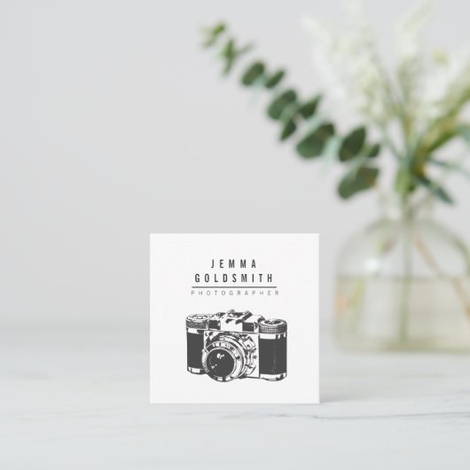 Fotograaf Vierkant Visitekaartje (Staand voorkant)