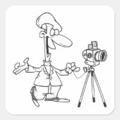 Fotograaf Vierkante Sticker (Voorkant)