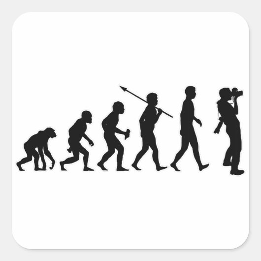 Fotograaf Vierkante Sticker (Voorkant)