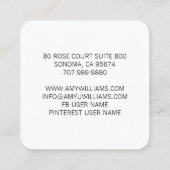 fotograaf vierkante visitekaartje (Achterkant)