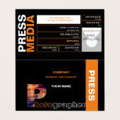 Fotograaf Visitekaartje (Buitenkant ongevouwen)