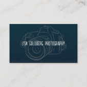 Fotograaf Visitekaartje Blauwgroen, goud Aanpassen (Achterkant)