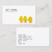 Fotograaf Visitekaartje Schattige Chicks (Voorkant / Achterkant)