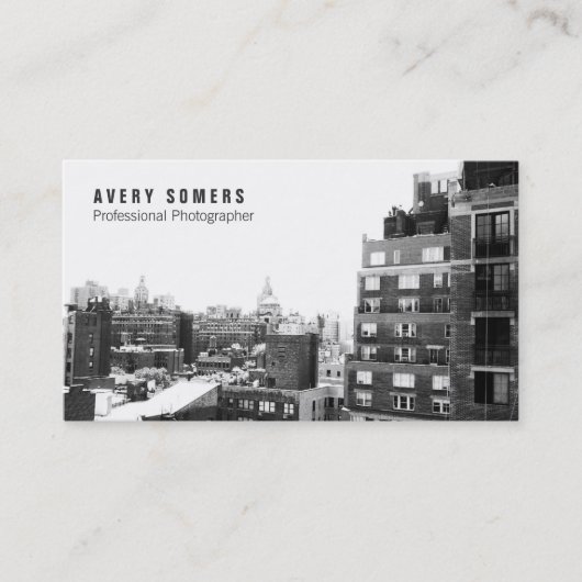 Fotograaf voegt je fotografie toe visitekaartje (Voorkant)