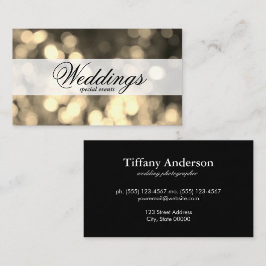 Fotograaf voor gevierde dieren visitekaartje (Voorkant / Achterkant)