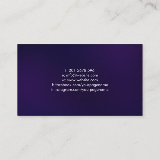 Fotograaf voor gezelschapsdieren - Fotografie voor Visitekaartje (Achterkant)