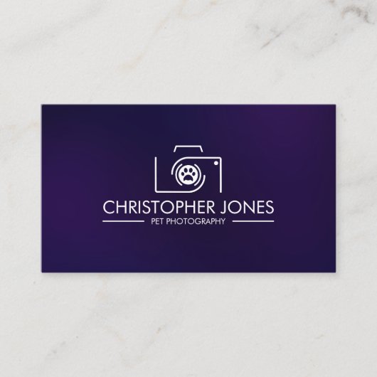 Fotograaf voor gezelschapsdieren - Fotografie voor Visitekaartje (Voorkant)