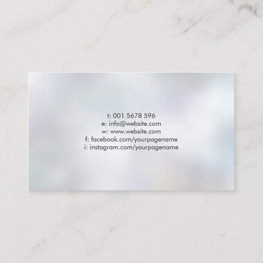 Fotograaf voor gezelschapsdieren - Fotografie voor Visitekaartje (Achterkant)