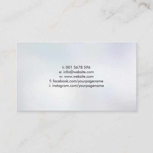 Fotograaf voor gezelschapsdieren - Fotografie voor Visitekaartje (Achterkant)