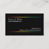 Fotograaf voor kleurrijke Shutter Visitekaartje (Achterkant)